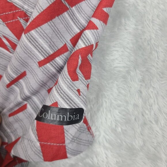 Columbia Swim Trunks Mens Size Small Red White Floral Swim Swimsuit Adult Lined - Picture 2 of 8